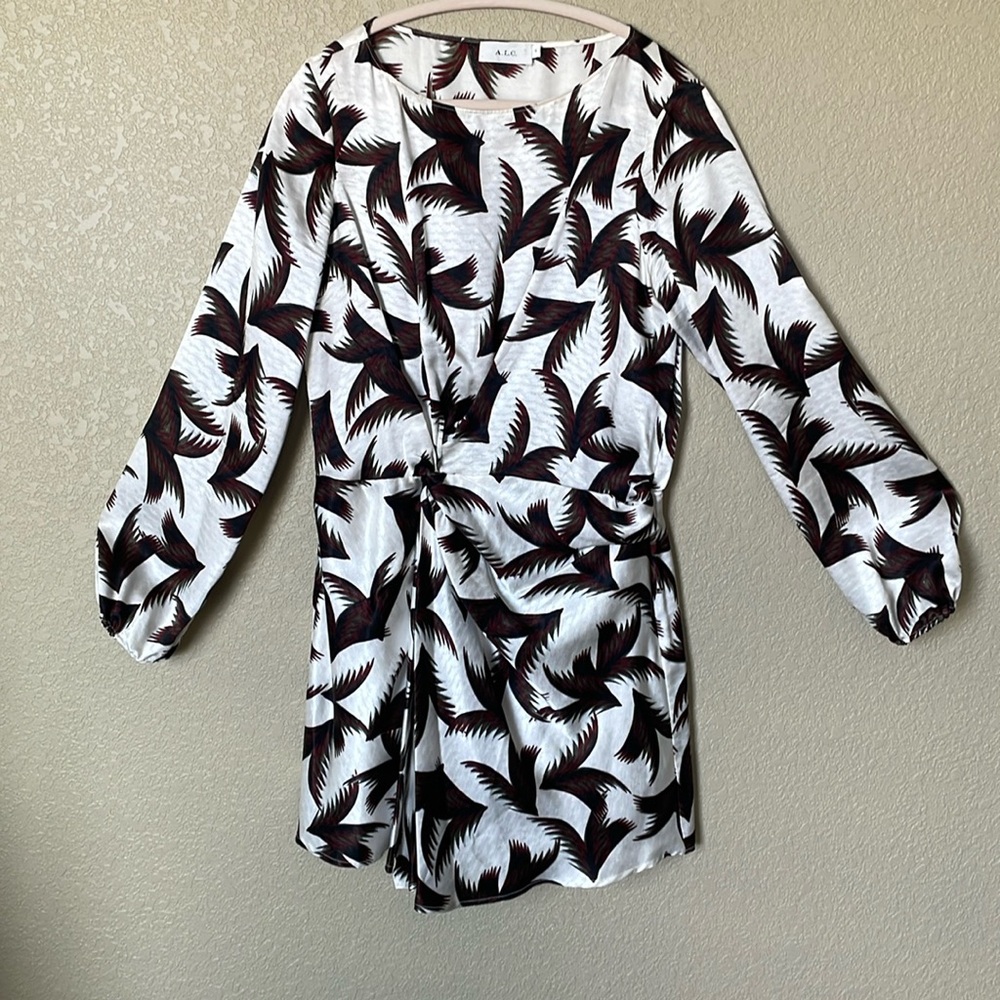 A.L.C. 100% silk dress, lined, size 8.